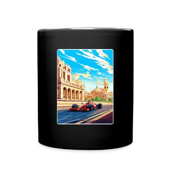 Baku Circuit Motorsport Rennen Aserbaidschan Reisen WPA - Tasse einfarbig - Schwarz - Vorne