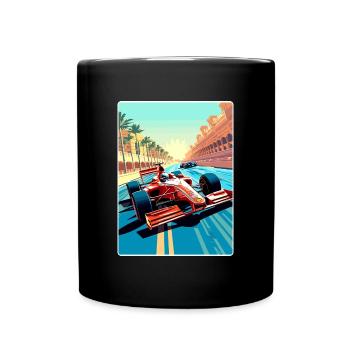 Abu Dhabi Circuit Motorsport Race Uae Travel Card - Tasse einfarbig - Schwarz - Vorne