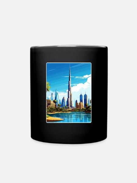 Dubai Vereinigte Arabische Emirate Reiseposter Souvenir - Tasse einfarbig - Schwarz