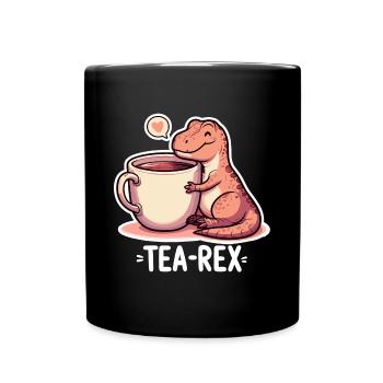 Tea Rex Tea Rex Tea Drinker Gift - Full Colour Mug - black - Front