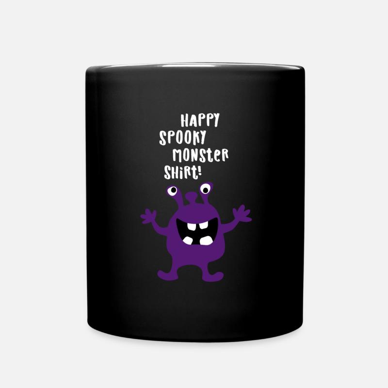Monster happy spooky Halloween Zombie Trick Treat - Tasse einfarbig - Schwarz