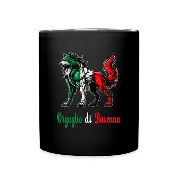 The pride of Ravenna Italy flag - Full Colour Mug - black - Front