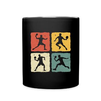 Joueur de tennis de table rétro - Mug uni - noir - Devant