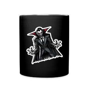 Blutsauger schräg - Tasse einfarbig - Schwarz - Vorne