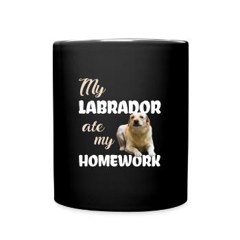 Devoirs du Labrador - Mug uni - noir - Devant