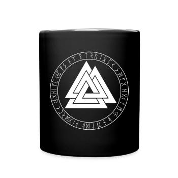 Valknut Viking Symbol - Full Colour Mug - black - Front