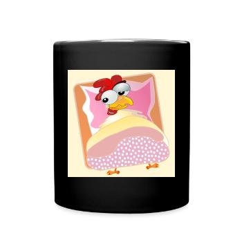 Poules Élevage de poulets - COUCHAGE AU LIT - Mug uni - noir - Devant