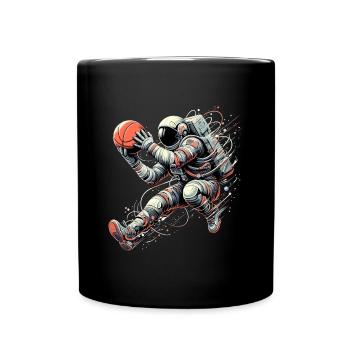 Basketball Astronaut Spaceman Gift - Full Colour Mug - black - Front