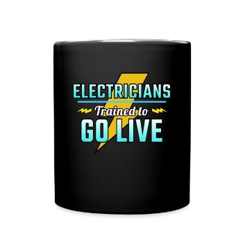 Elektriker Humor Elektrotechniker Ingenieur - Tasse einfarbig - Schwarz - Vorne