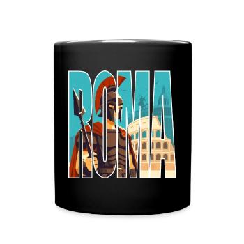 ROMA - Mug uni - noir - Devant