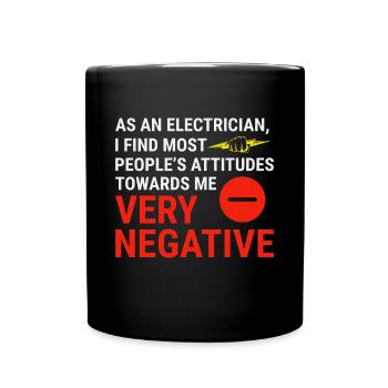 Electrician Humor Electrical Technician Engineer - Full Colour Mug - black - Front
