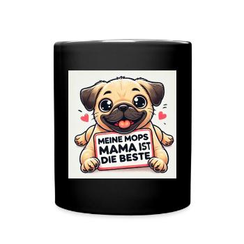 Funny Dog with Kids Message - Full Colour Mug - black - Front