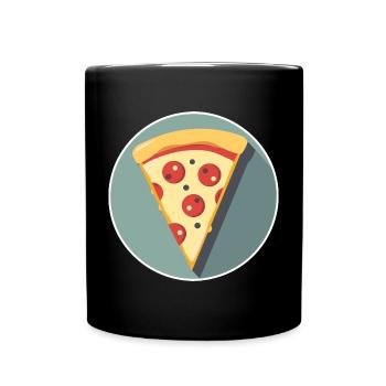 Pizza Slice Graphic - Full Colour Mug - black - Front