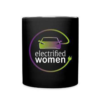 electrified women - Tasse einfarbig - Schwarz - Vorne