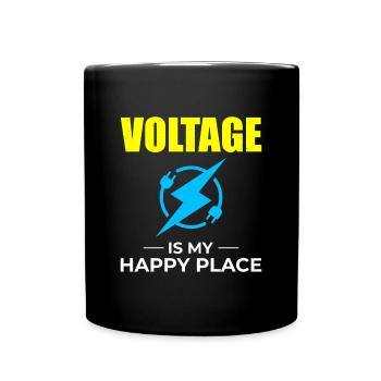 Elektriker Humor Elektrotechniker Ingenieur - Tasse einfarbig - Schwarz - Vorne