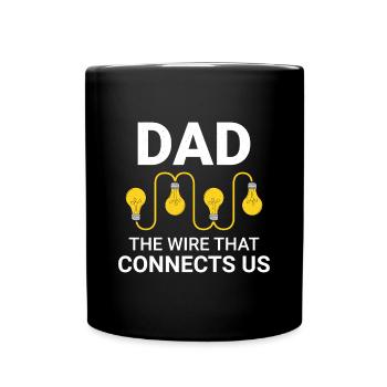 Elektriker Vater Elektrotechniker Ingenieur - Tasse einfarbig - Schwarz - Vorne