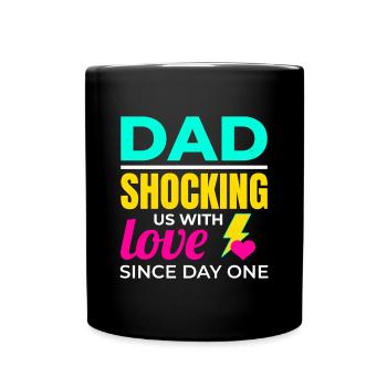 Electrician Electrical Technician Valentines Day - Full Colour Mug - black - Front