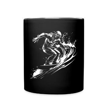 Surfer Sketch - Full Colour Mug - black - Front