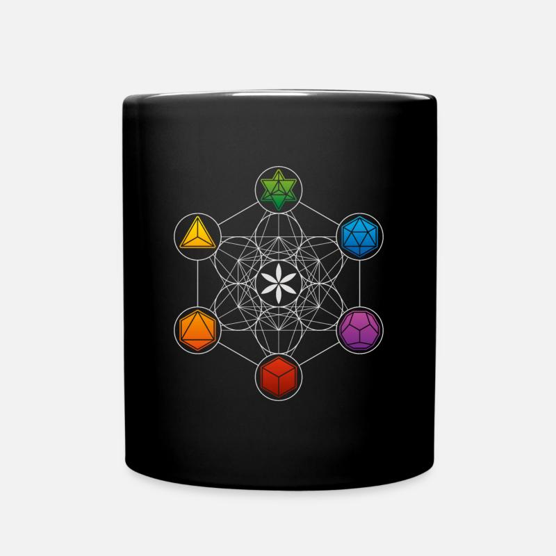 Plato's solids - Full Colour Mug - black