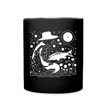 Angler Sketch - Full Colour Mug - black - Front