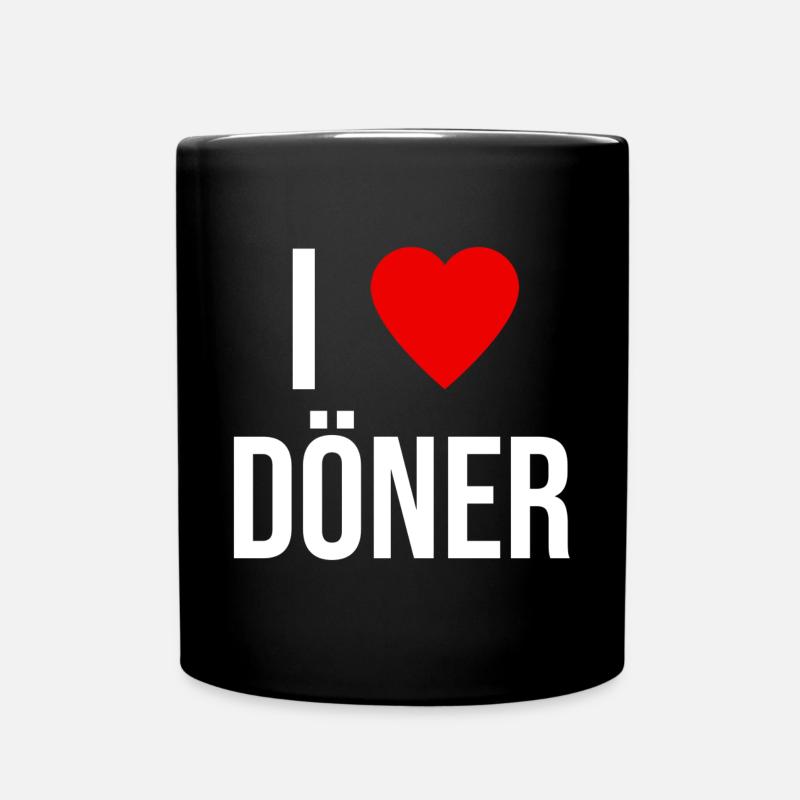 I LOVE KEBAB - Full Colour Mug - black