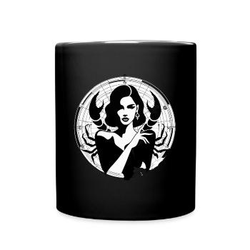 Horoscope Signe zodiaque Scorpion. Fille Scorpion - Mug uni - noir - Devant