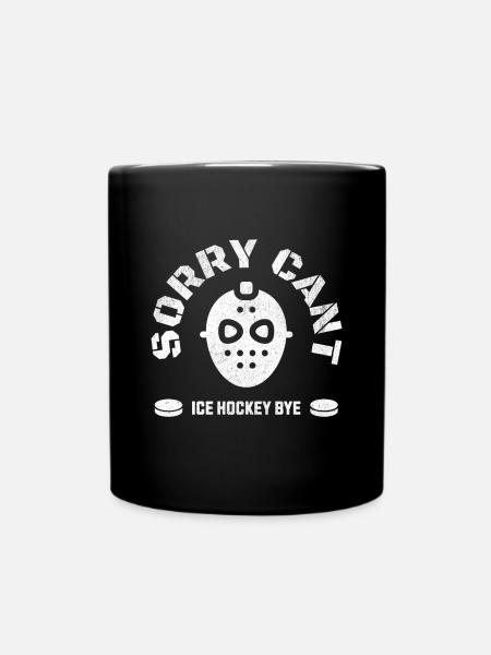 Abstrait de hockey avec masque de hockey sur glace - Mug uni - noir