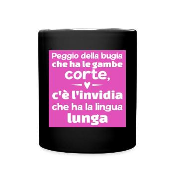 sticker ironic phrase lie envy sticker - Full Colour Mug - black - Front