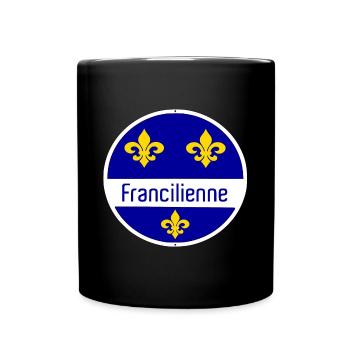 Francilienne - Mug uni - noir - Devant