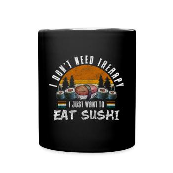 Sushi Bar Chopsticks Maki - Full Colour Mug - black - Front