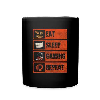 Zocker Legende Controller - Tasse einfarbig - Schwarz - Vorne