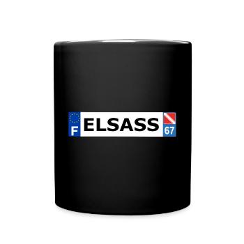 Elsass - Tasse einfarbig - Schwarz - Vorne