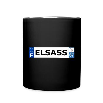 Elsass - Tasse einfarbig - Schwarz - Vorne