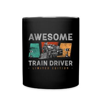 Eisenbahn Lokomotive Spielzeug - Tasse einfarbig - Schwarz - Vorne