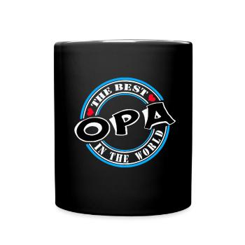 Opa,Großvater,Geschenkidee,Enkelkind,Enkel (25) - Tasse einfarbig - Schwarz - Vorne