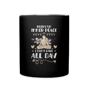 Meditieren Frieden Spirituell Karma - Tasse einfarbig - Schwarz - Vorne