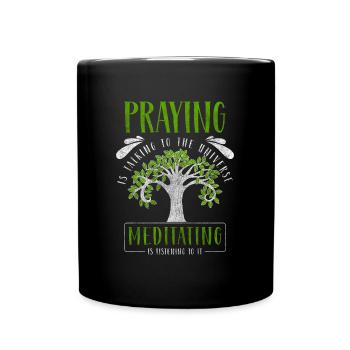 Méditation Pleine conscience Taoïsme - Mug uni - noir - Devant
