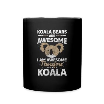 Koala Bear Forest Zoo Bien-être animal - Mug uni - noir - Devant