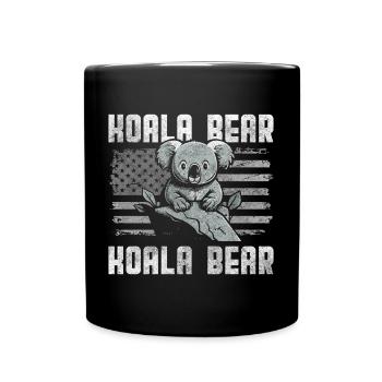 Koalabär Wildnis Beuteltier - Tasse einfarbig - Schwarz - Vorne