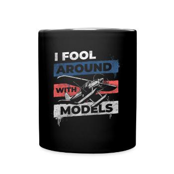 Airplane Remote Control Pilot Test Pilot - Full Colour Mug - black - Front