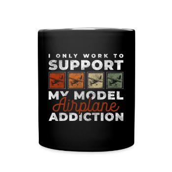 Model Airplane Hobby Flyer - Full Colour Mug - black - Front
