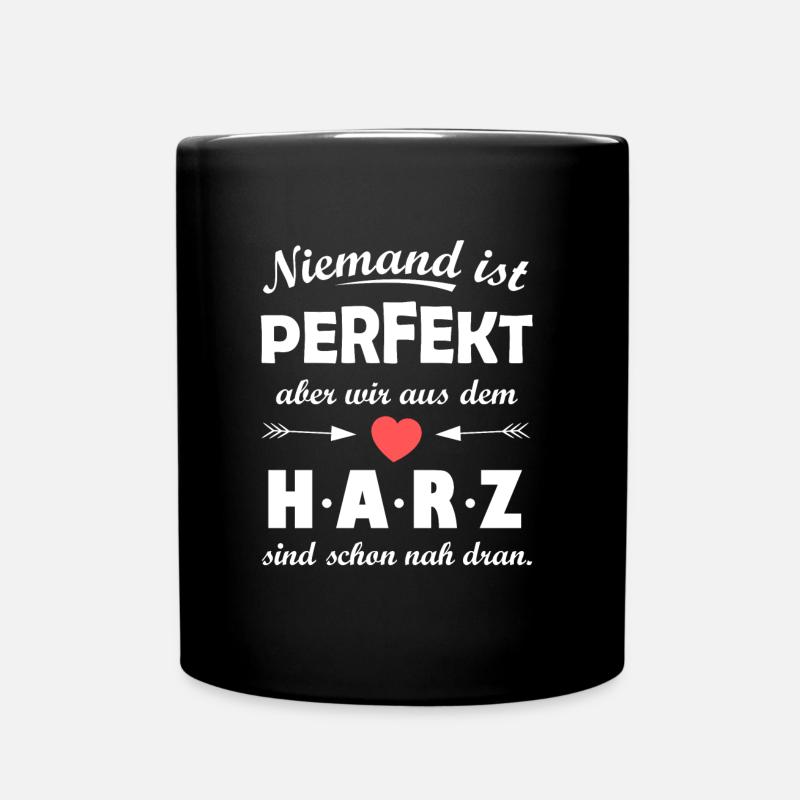 Die Heimat im Harz - Tasse einfarbig - Schwarz