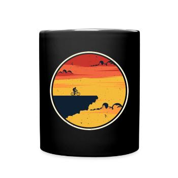 Sunset Cliff Ride - Tasse einfarbig - Schwarz - Vorne