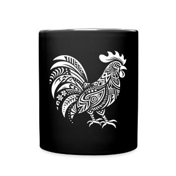 Coq Tribal - Mug uni - noir - Devant
