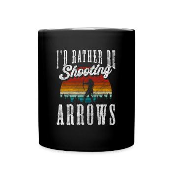 Archery Sports Bow Archery Quiver - Full Colour Mug - black - Front