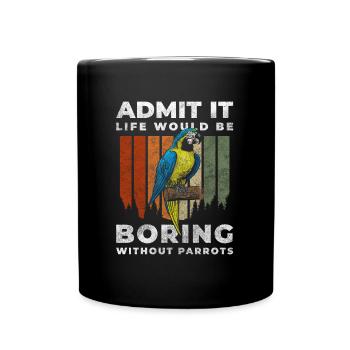 Macaw Feather Tropical Environment - Full Colour Mug - black - Front
