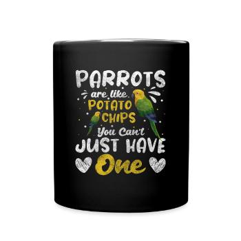 Vogel Macaw - Tasse einfarbig - Schwarz - Vorne