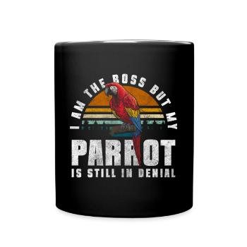 Bird Feathers Sweet Exotic - Full Colour Mug - black - Front