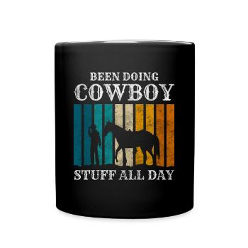 Cowboy Courage Bandit Déguisement - Mug uni - noir - Devant