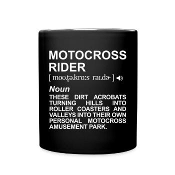 Motocrossfahrer Definition - Tasse einfarbig - Schwarz - Vorne